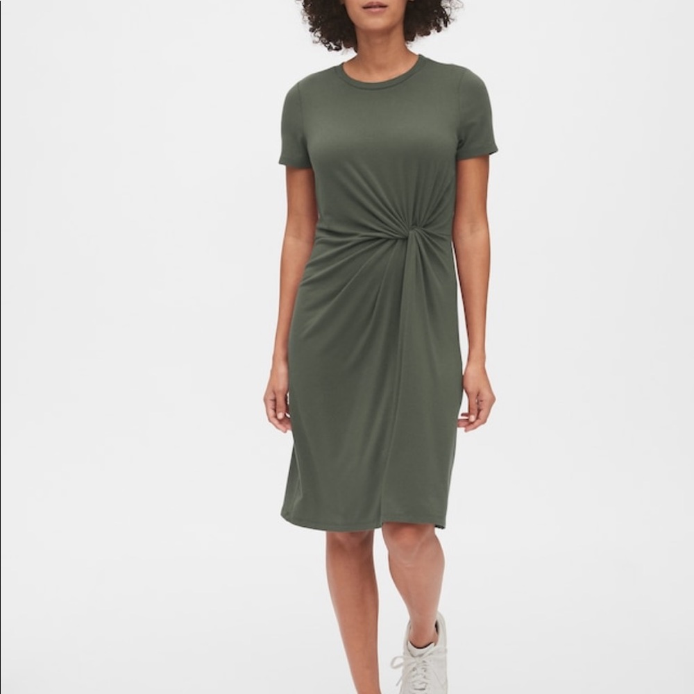 Gap twist knot tencel dress